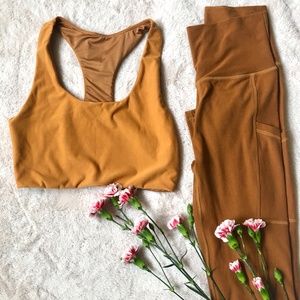 Wolven pocket legging+yoga top in Turmeric